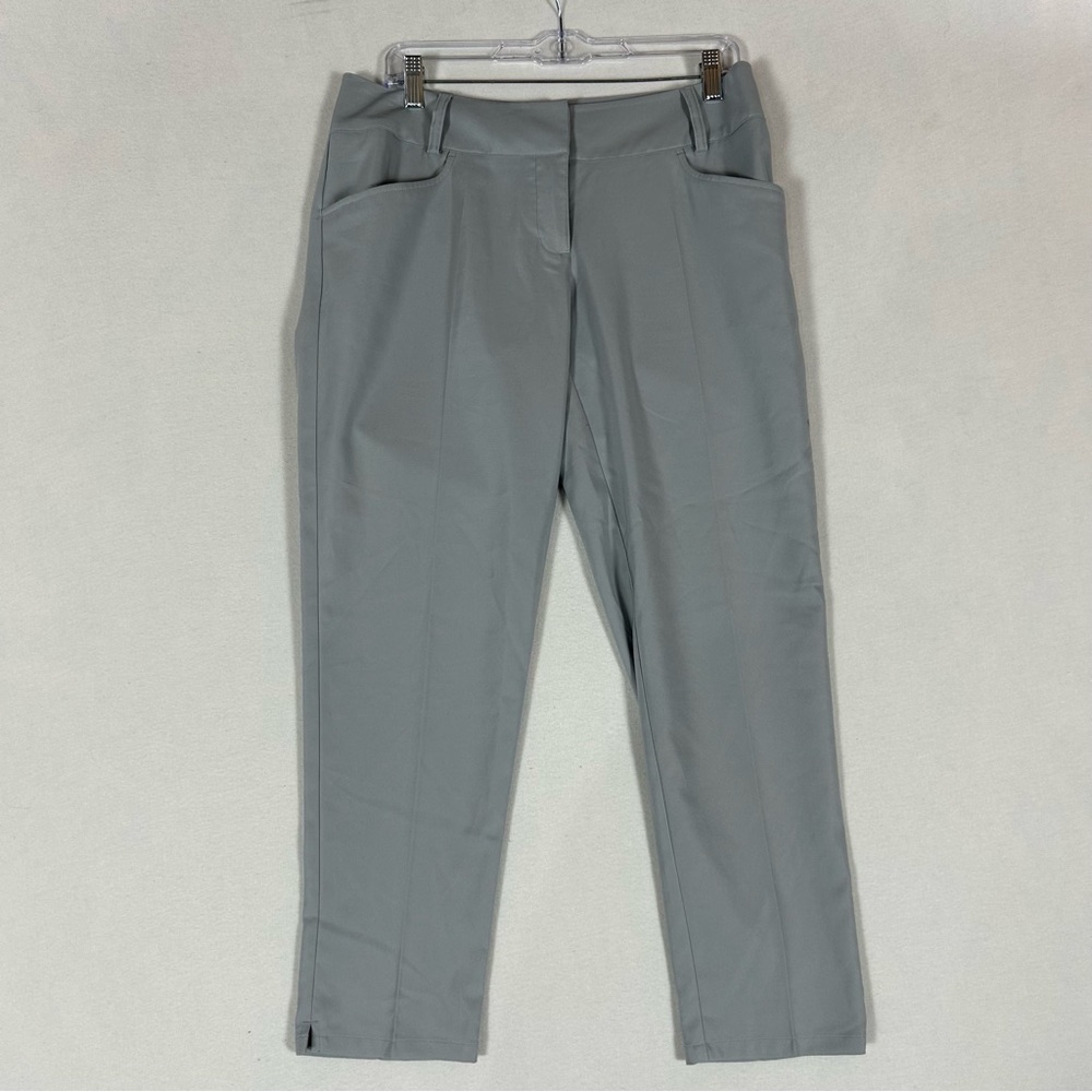 Adidas Gray Softball Pants Women’s 6 Full Length Straight Leg Mid Rise Climalite
